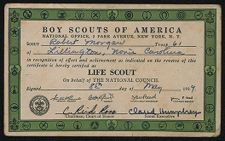 Life Scout certificate